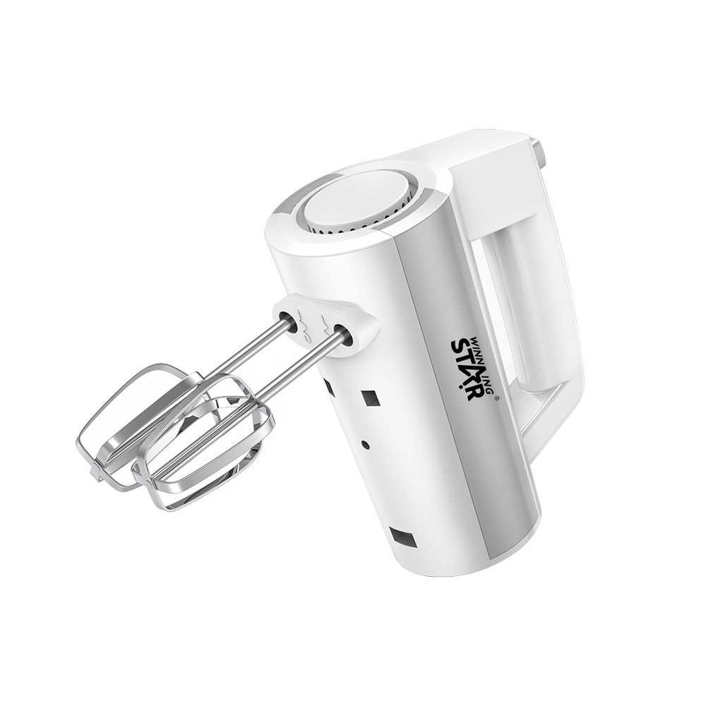 Winning Star Hand Mixer White 200W 5 Speed with Attachments - View 1