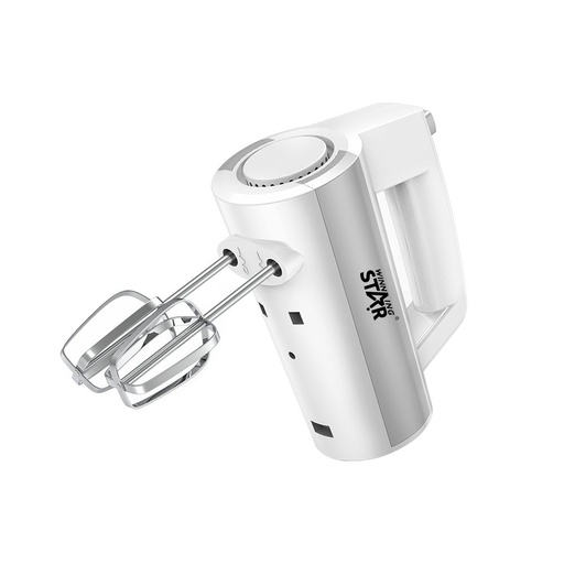 Winning Star Hand Mixer White 200W 5 Speed with Attachments